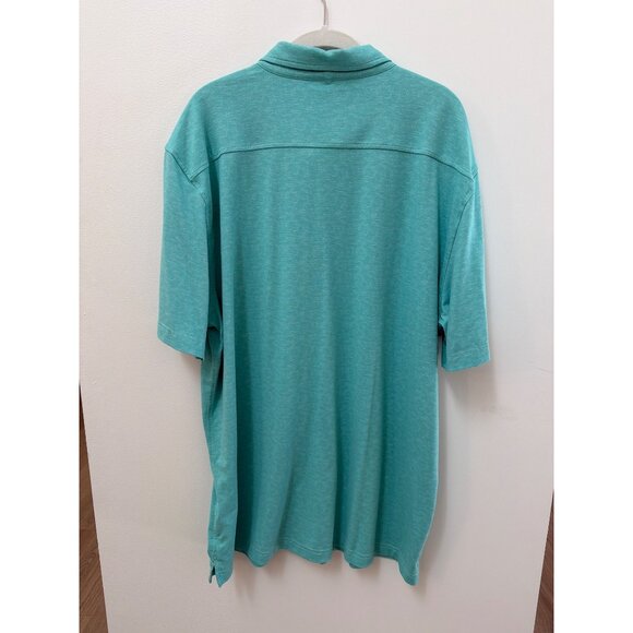 Chubbies Mens Aqua Short Sleeve Polo Shirt 2XL Polyester & Spandex Blend - Picture 5 of 5
